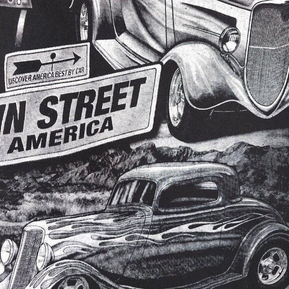 Vintage Route 66 T Shirt Mens Size Large Black 90s Main Street Of America - Picture 2 of 6